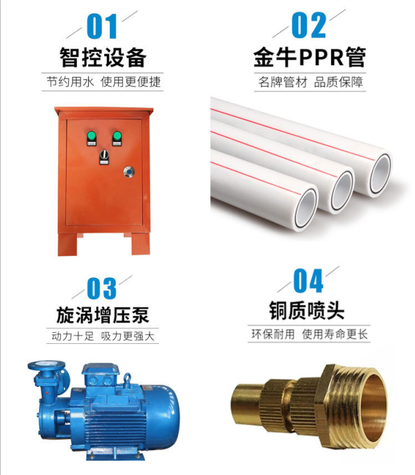 建筑工地围挡喷淋系统除尘降尘围墙喷淋雾化系统(图4)