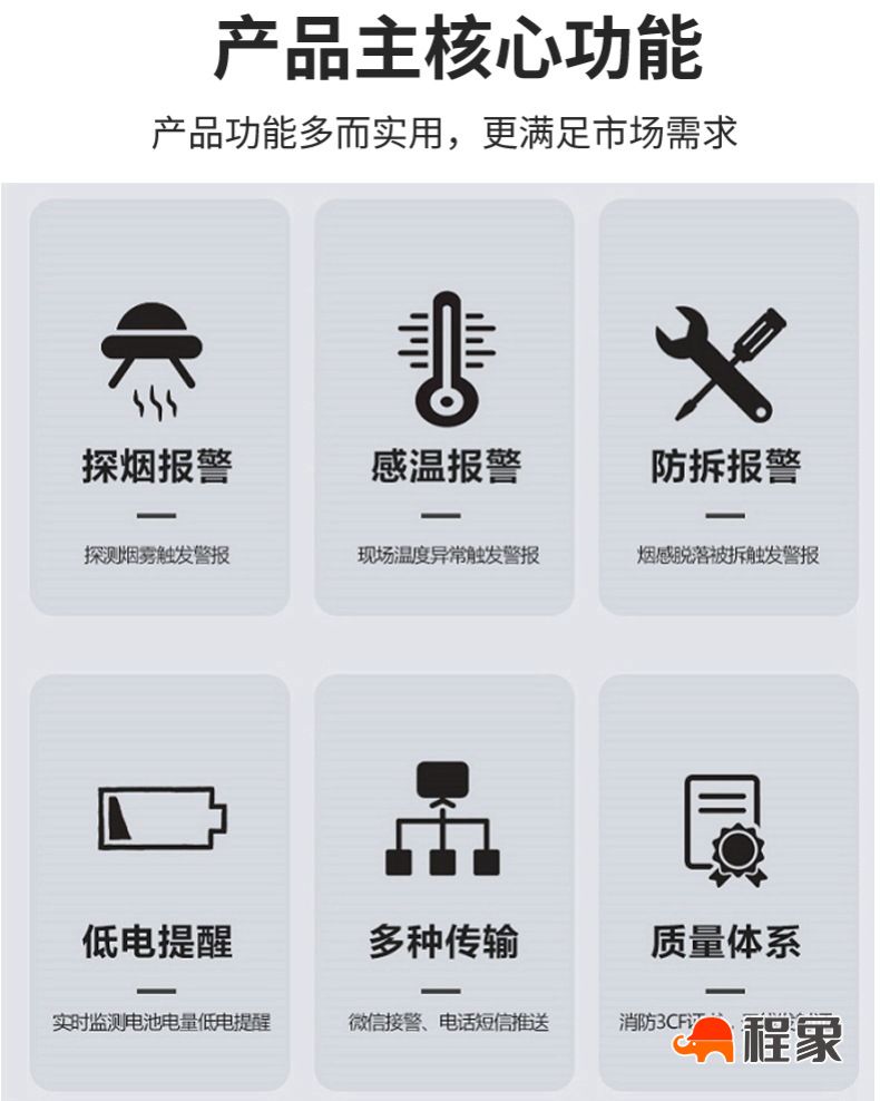 4G无线烟感报警器,4G烟雾报警器,无线烟雾报警器(图3) 无线烟感