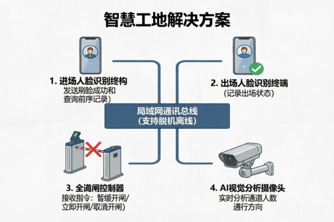 程象AI实名制进场管控方案:防代刷脸、防尾随、防缺卡、防翻越,筑牢工地人员管理第一道防线(图3) 程象AI实名制进场管控方案:防代刷脸、防尾随、防缺卡、防翻越,筑牢工地人员管理第一道防线(图3)