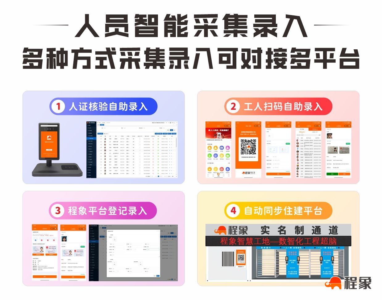 小小帽贴二维码,解锁工地实名制新范式|程象科技实现“人‑证‑岗”一体化管理(图2) 多种方式录入人员 -1.jpg